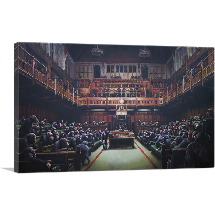 CANVAS GEEKS Banksy toile « Monkey Parliament »